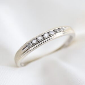 Złoty Pierścionek/ Obrączka 18K (p.750) z Diamencikami, r. 17,5